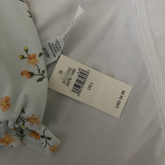 Aerie multi Floral Ruffle Triangle Bikini Top - Picture 3 of 3